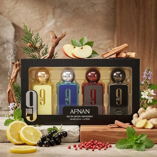 4 30ml AFNAN 9pm, 9am men's fragrance set