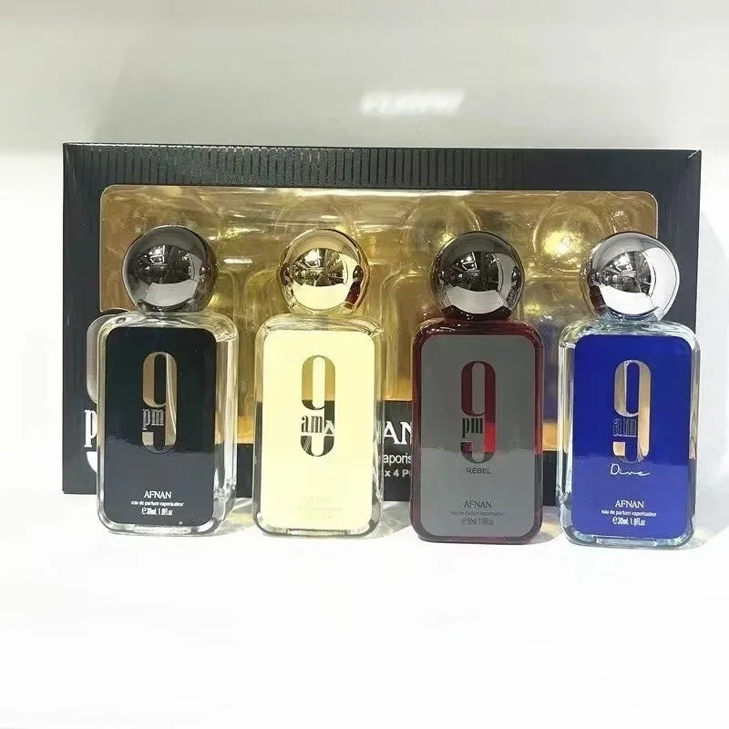 4 30ml AFNAN 9pm, 9am men's fragrance set